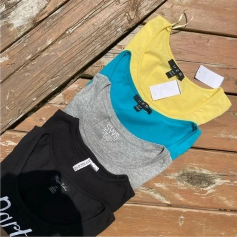5 Piece Crop Top Bundle New & Lightly Used. Mix materials some with cotton